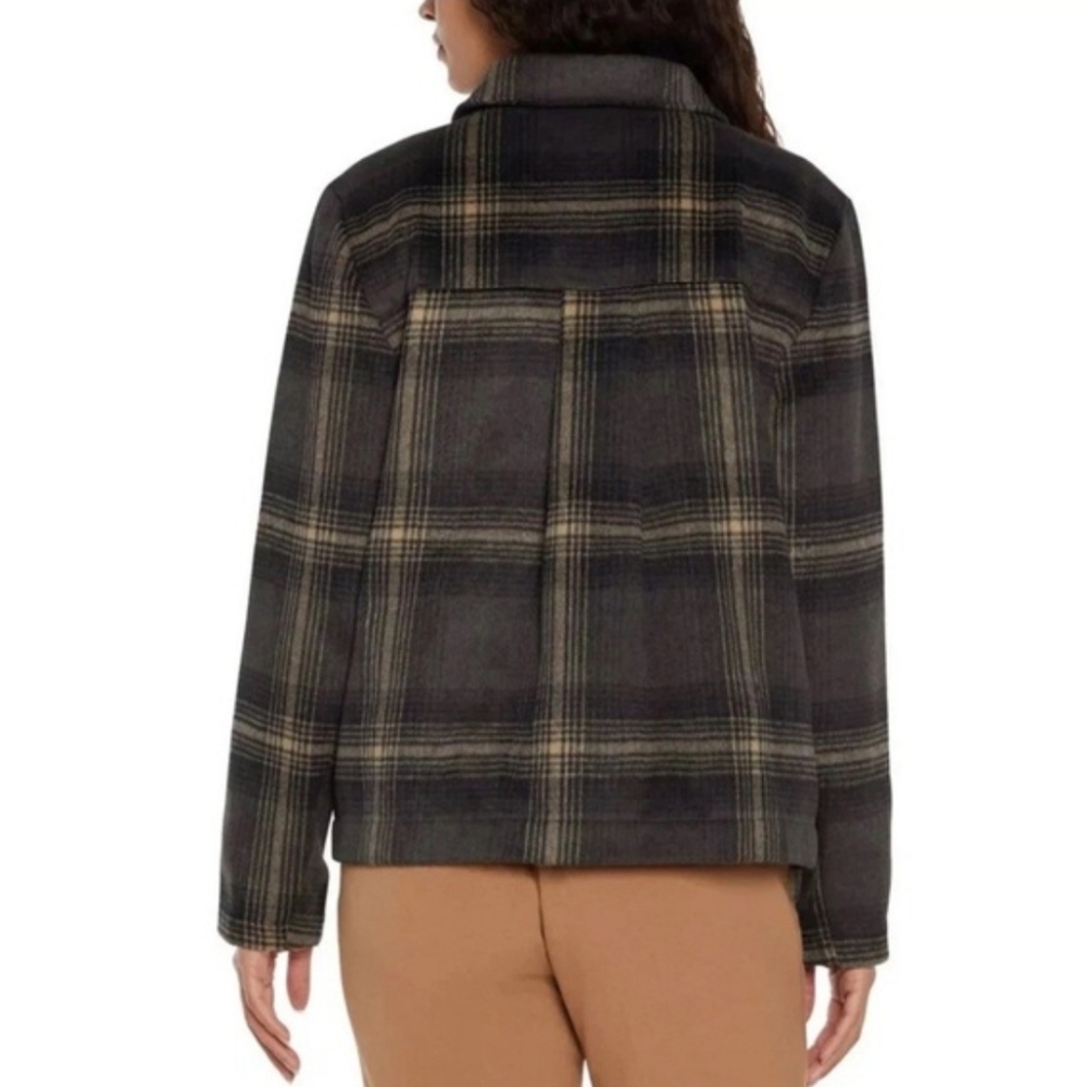 Banana Republic Black Plaid Utility Jacket - Picture 3 of 5